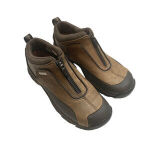 Columbia Valda Hiking Shoes Womens 7.5 Brown Zip Closure Omni-grip
